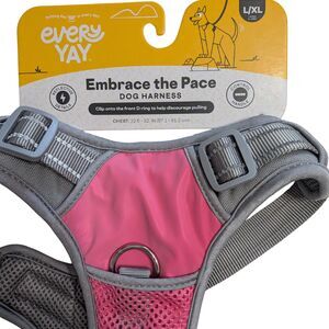 🐕 EveryYay Embrace the Pace Pink Reflective Dog Harness L/XL New